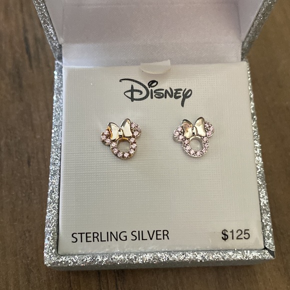 Pink CZ Minnie Mouse Earrings - Picture 6 of 6